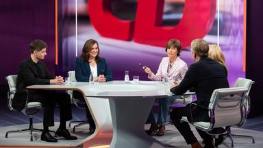 v.l.: Fabian Grischkat, Franziska Hoppermann, Maybrit Illner, Elsia Hoven, Gordon RepinskiSchalte: Boris Palmer