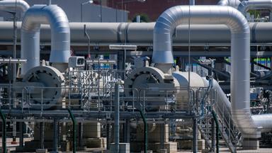 Blick auf die Erdgasempfangsstation der Europäischen Gas-Anbindungsleitung Eugal