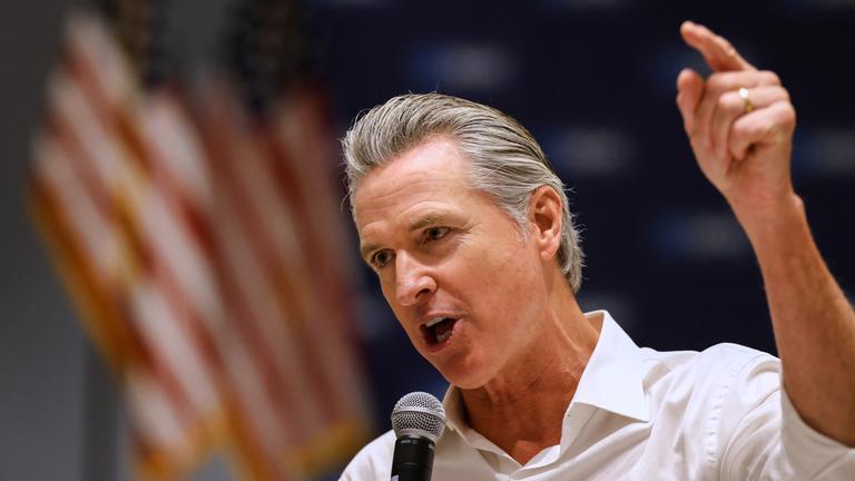 Gavin Newsom bei einer Veranstaltung der Demokraten.