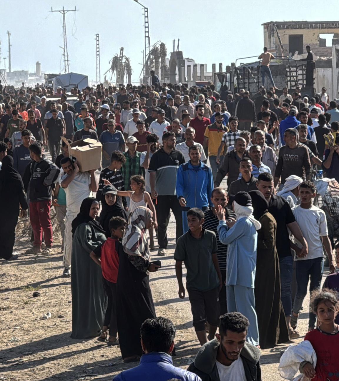 Verteilstation für humanitäre Hilfe in Rafah