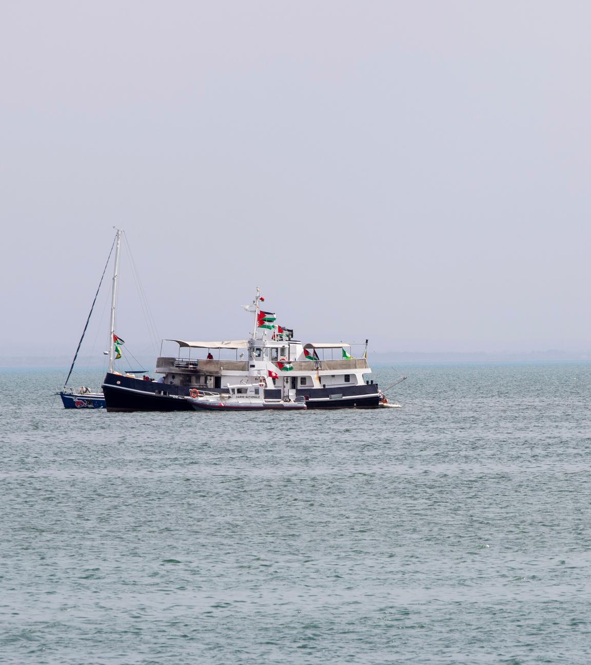 Ein Schiff der Global Sumud Flottille.