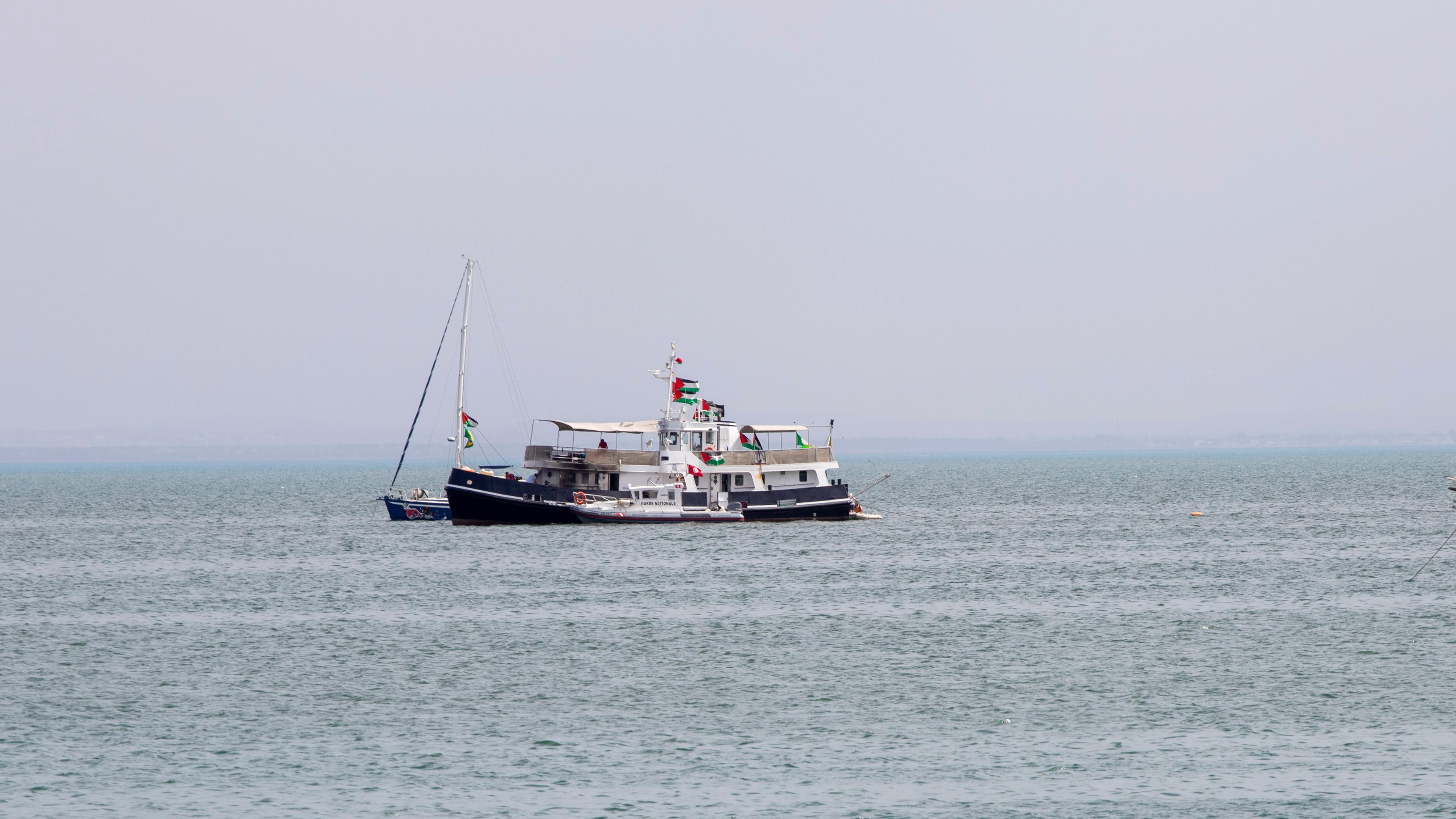 Ein Schiff der Global Sumud Flottille.