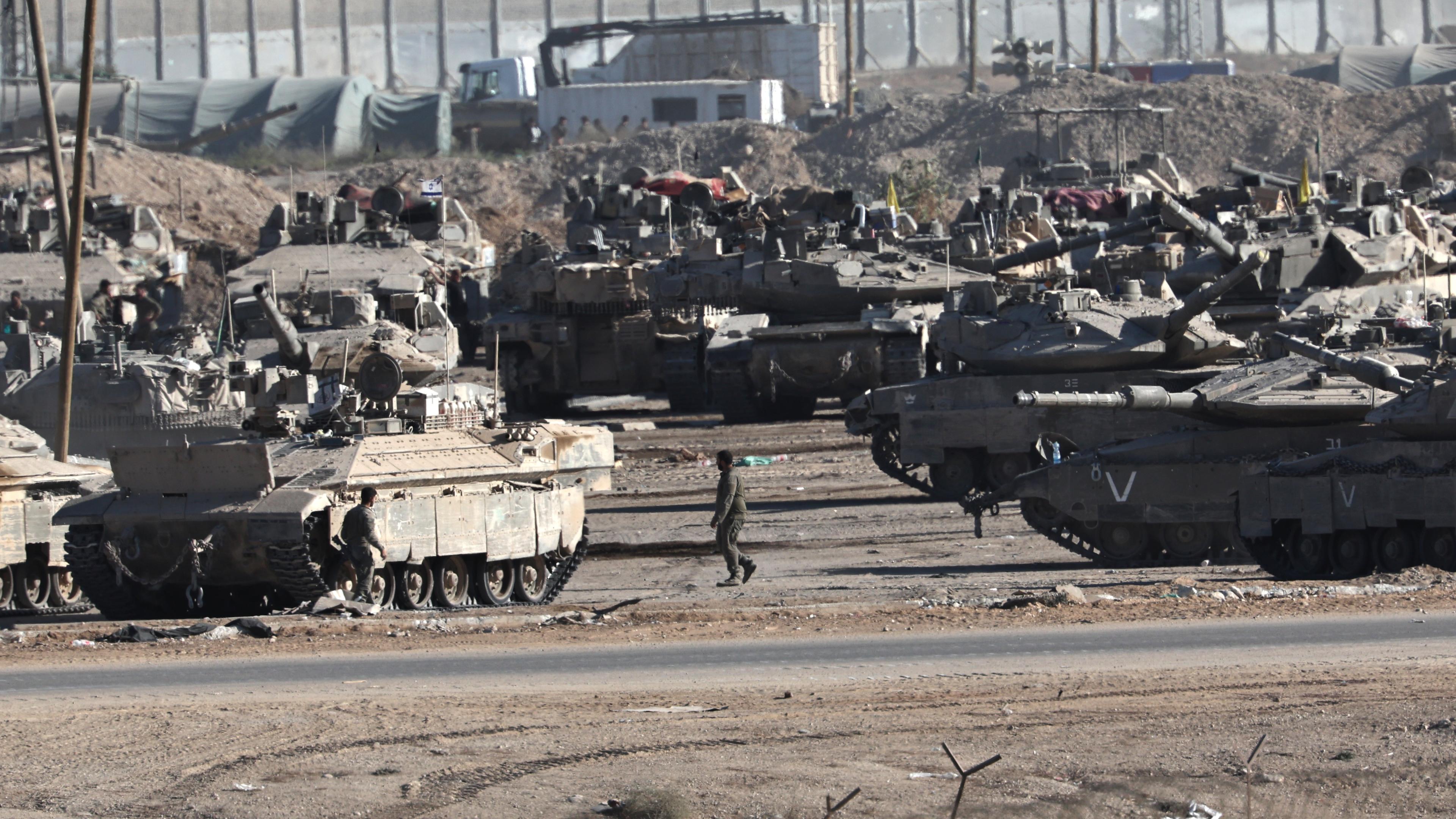 Israelische Panzer an nicht bekannt gegebenem Ort