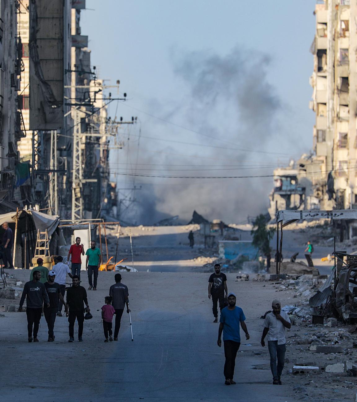 Alltag in zerstörten Vierteln von Gaza-Stadt