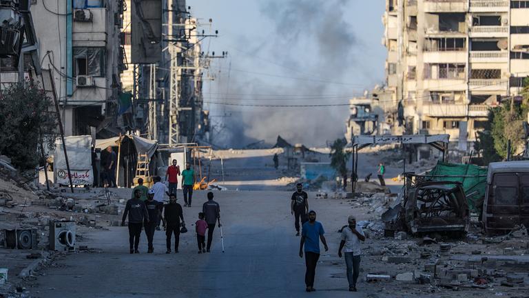 Alltag in zerstörten Vierteln von Gaza-Stadt