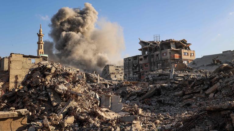 Eine durch Bomben zerstörte Gegend im Gazastreifen