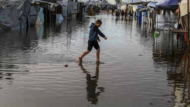 tents have been flooded.