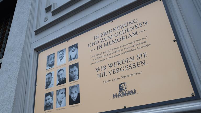 Gedenktafel für Opfer in Hanau