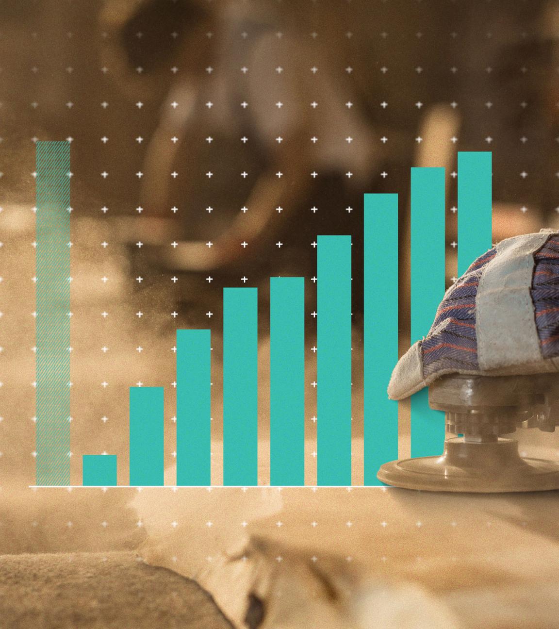 Grafik mit Arbeitsmarktzahlen