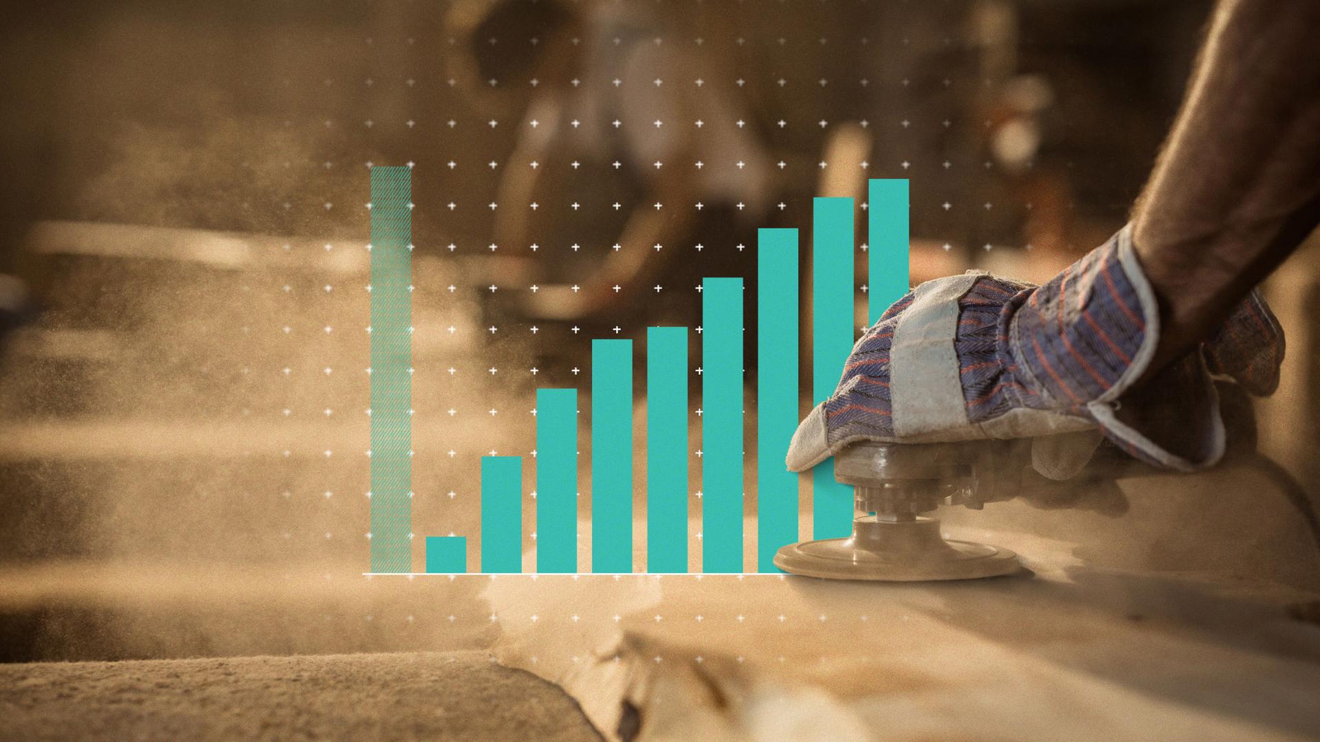 Grafik mit Arbeitsmarktzahlen