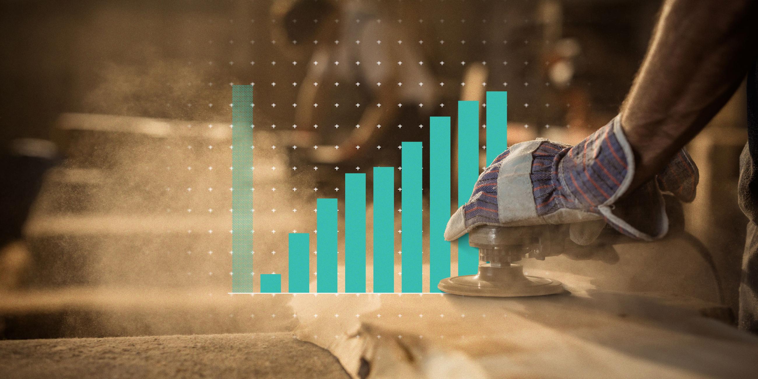 Grafik mit Arbeitsmarktzahlen
