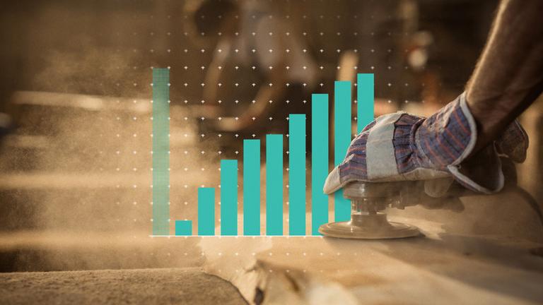 Grafik mit Arbeitsmarktzahlen