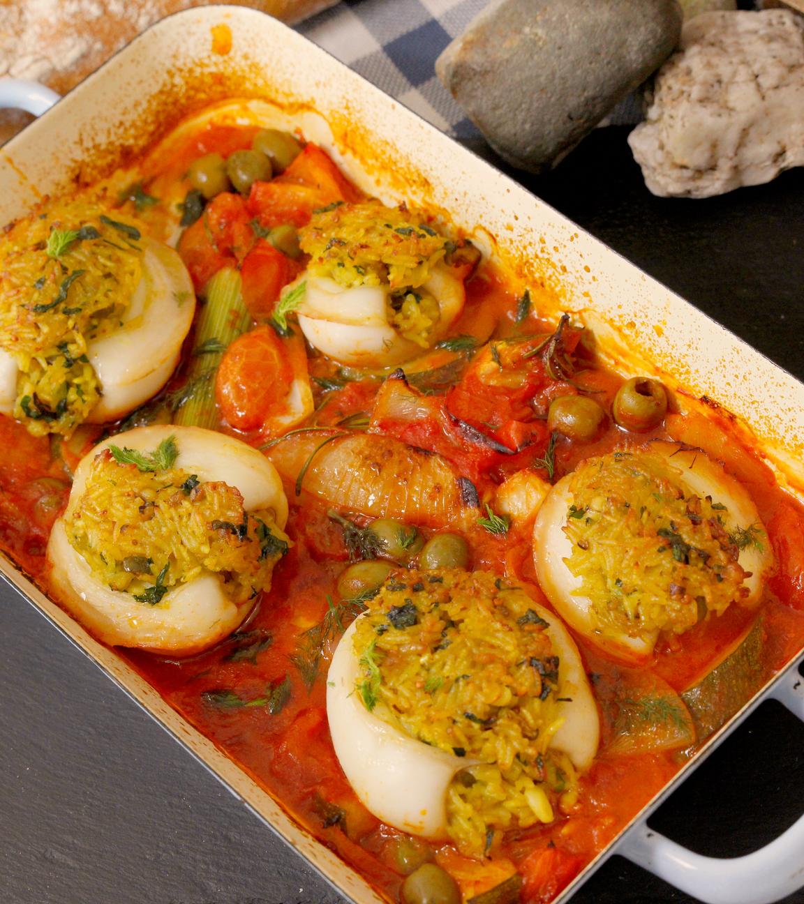 Gefüllte Calamari