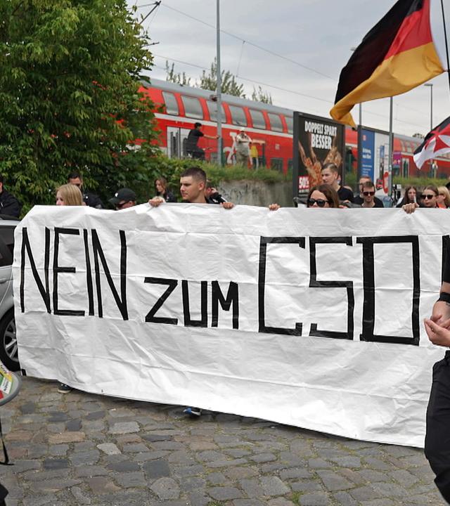 Gegendemo zum CSD in Falkensee bei Berlin