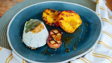 Gegrillte Pfirsiche