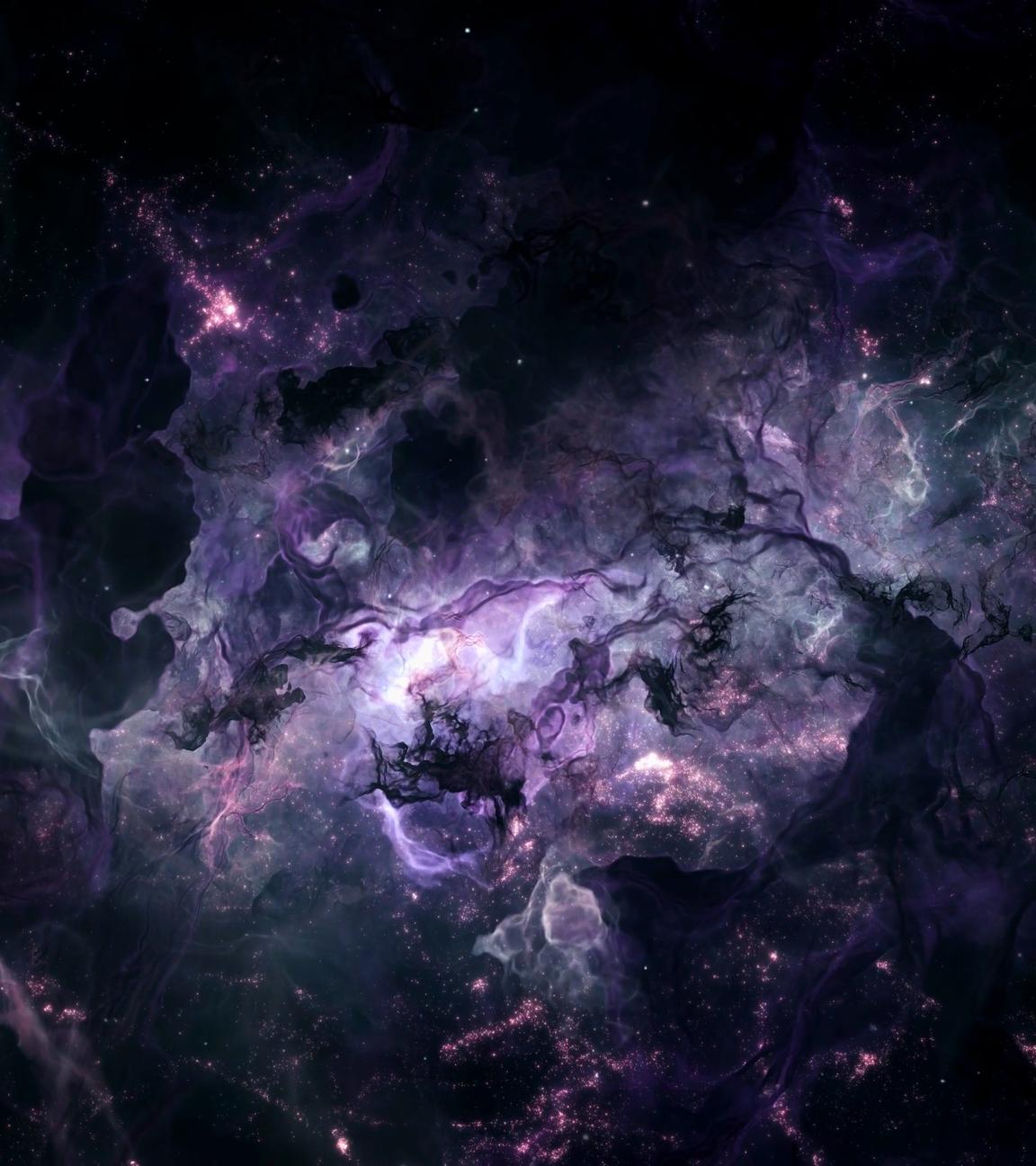 Bild einer violetten Weltraumaufnahme