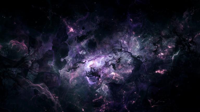 Bild einer violetten Weltraumaufnahme