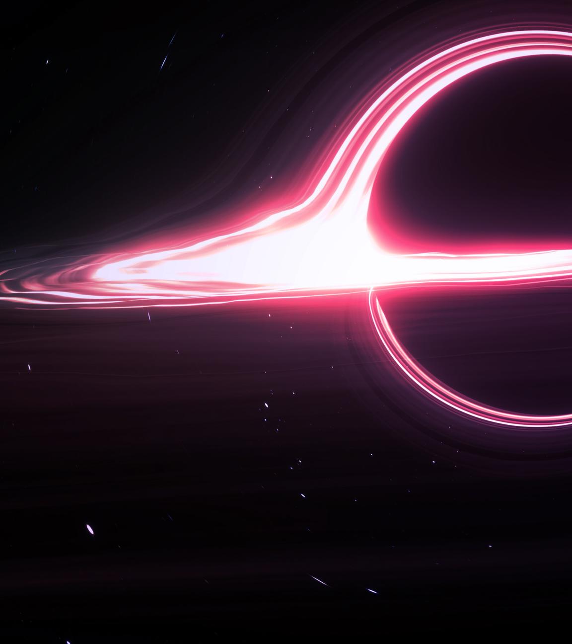 Darstellung eines Schwarzen Lochs im Weltall.