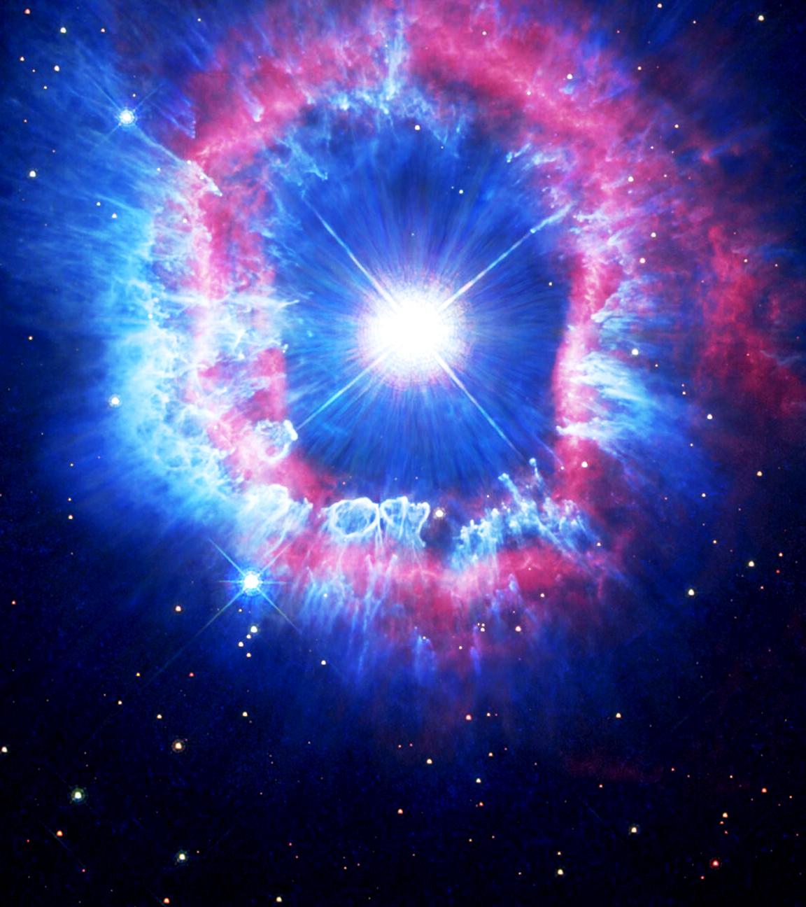  Darstellung einer Supernova im Weltall