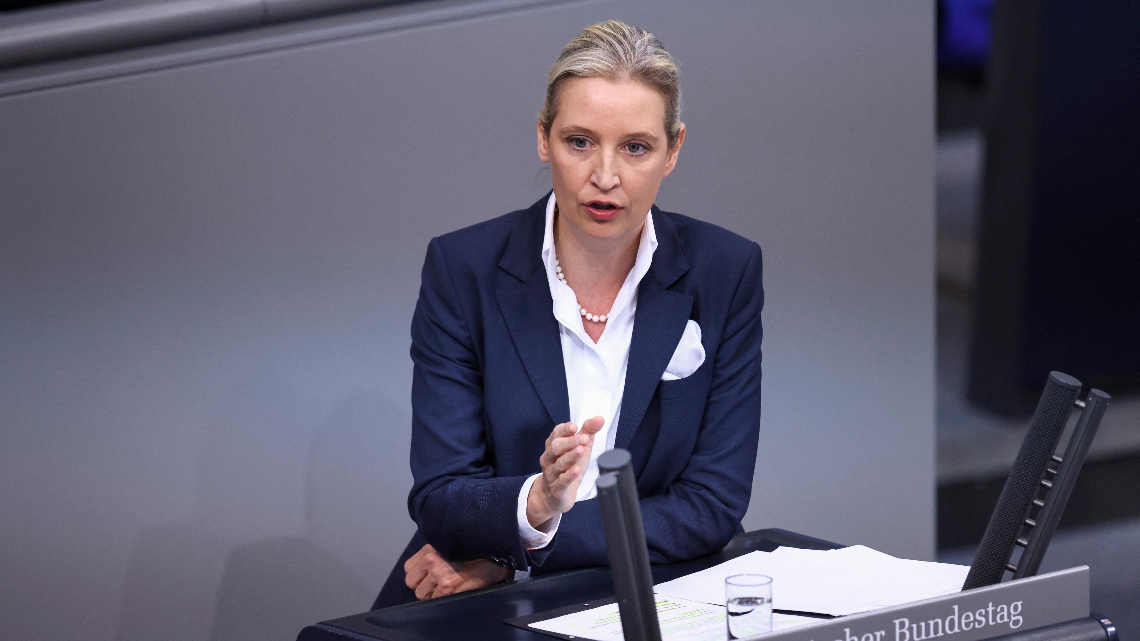 Alice Weidel im Bundestag in Berlin, aufgenommen am 28.11.1023