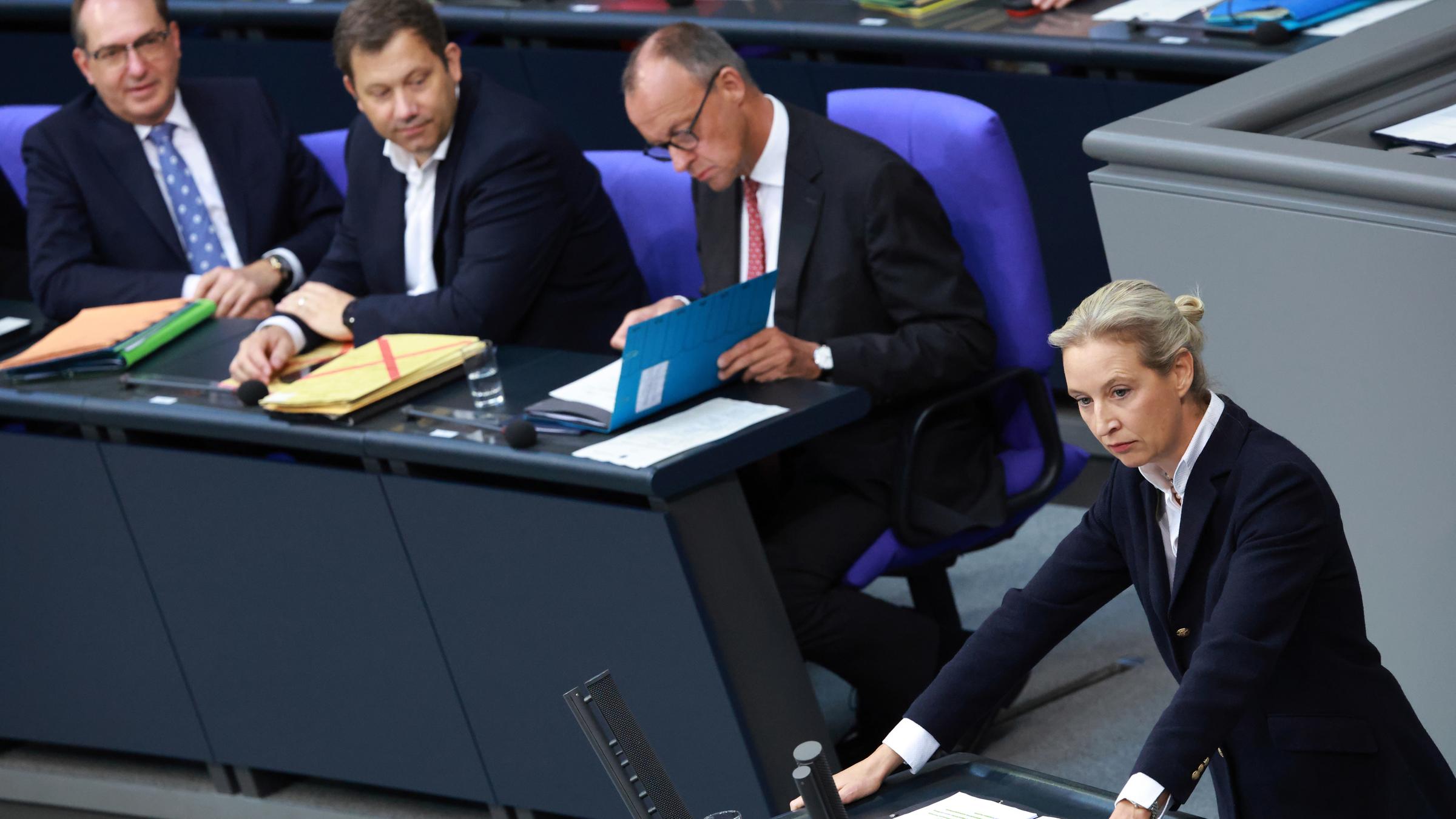 Generaldebatte im Bundestag - Alice Weidel, aufgenommen am 17.09.2025