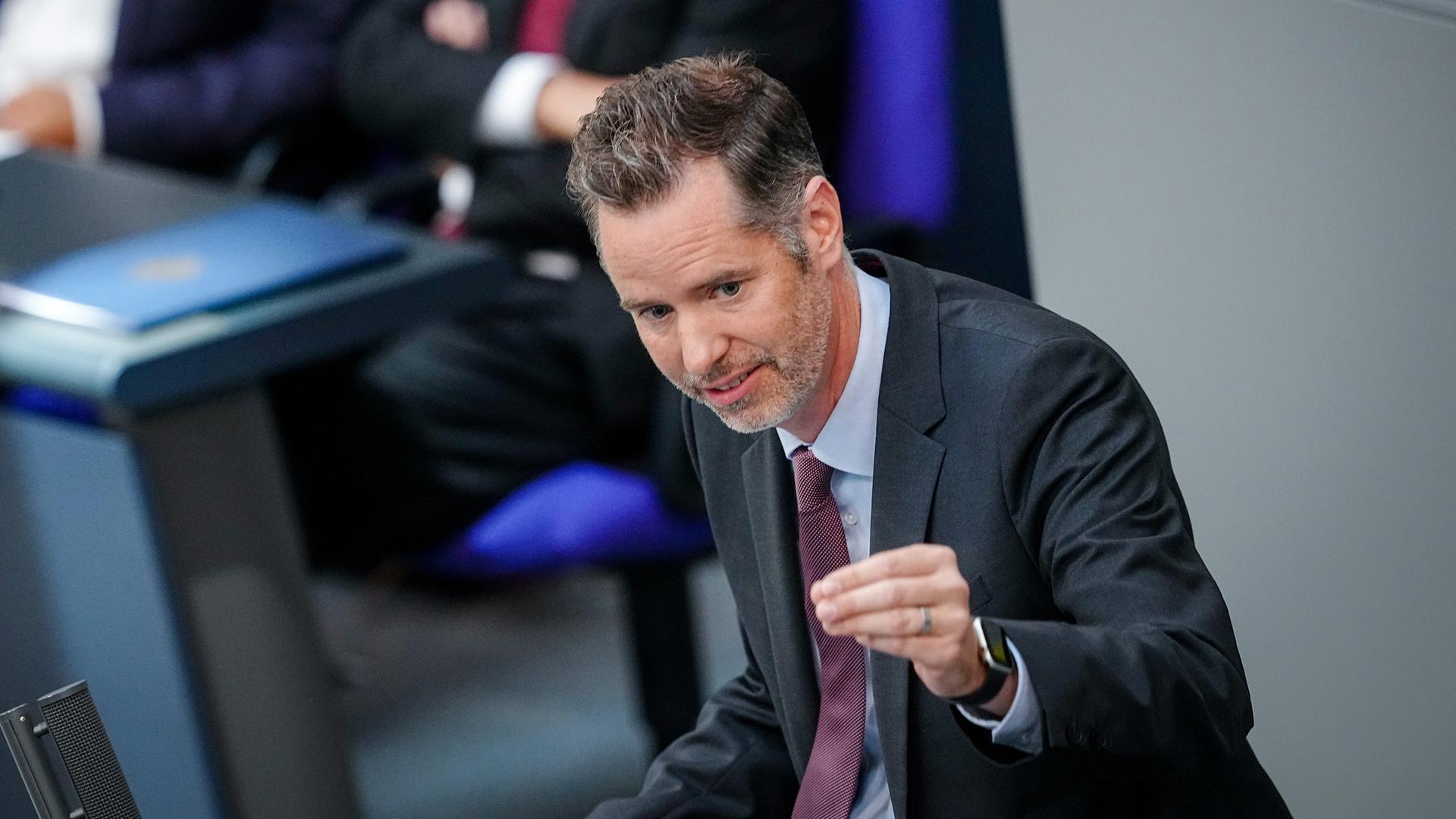 Christian Dürr bei der Generaldebatte im Bundestag am 07.09.2022 in Berlin