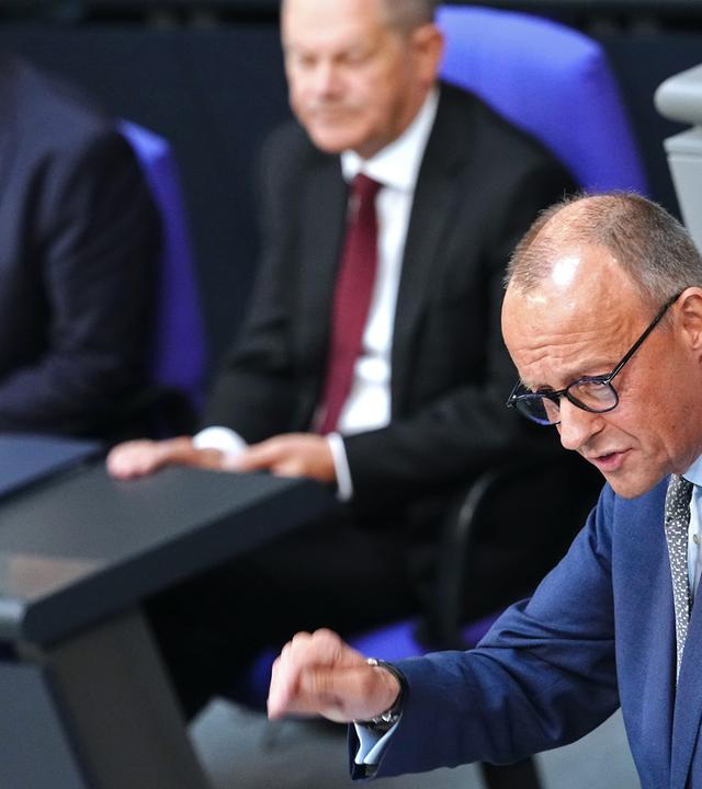 Friedrich Merz bei der Generaldebatte im Bundestag am 07.09.2022 in Berlin