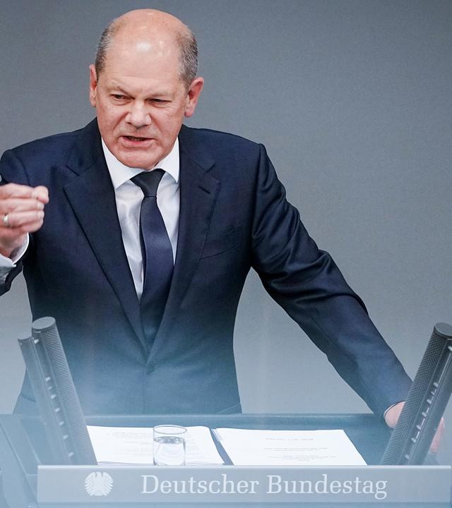 Olaf Scholz bei der Generraldebatte im Bundestag am 01.06.2022