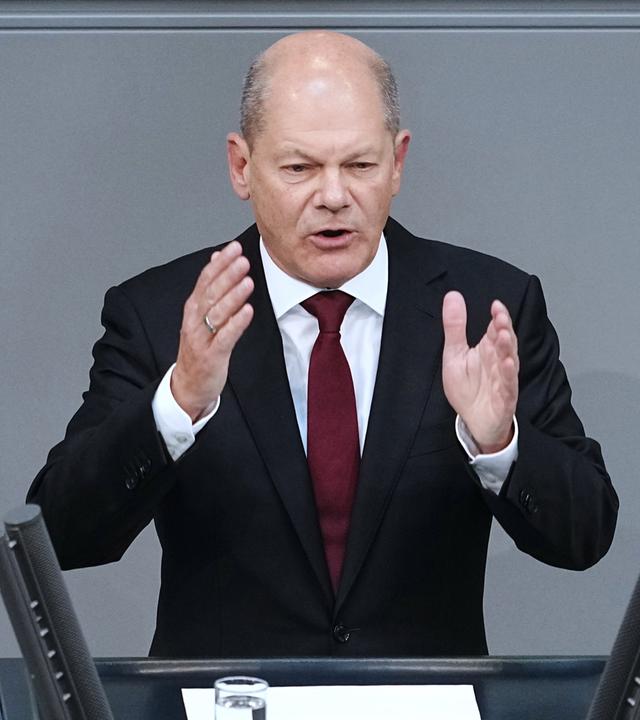 Olaf Scholz bei der Generaldebatte im Bundestag am 07.09.2022 in Berlin