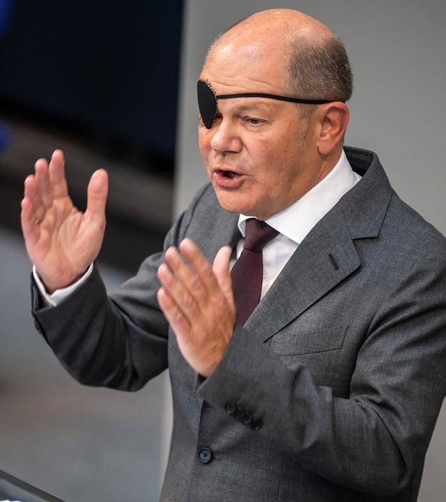 Olaf Scholz bei der Generaldebatte im Bundestag in Berlin am 06.09.2023