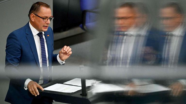 Tino Chrupalla bei der Generraldebatte im Bundestag in Berlin am 06.09.2023
