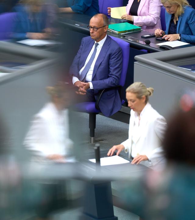 Bundessprecherin der AfD und Co-Vorsitzende der AfD-Fraktion im Deutschen Bundestag während der Sitzung zum Haushalt