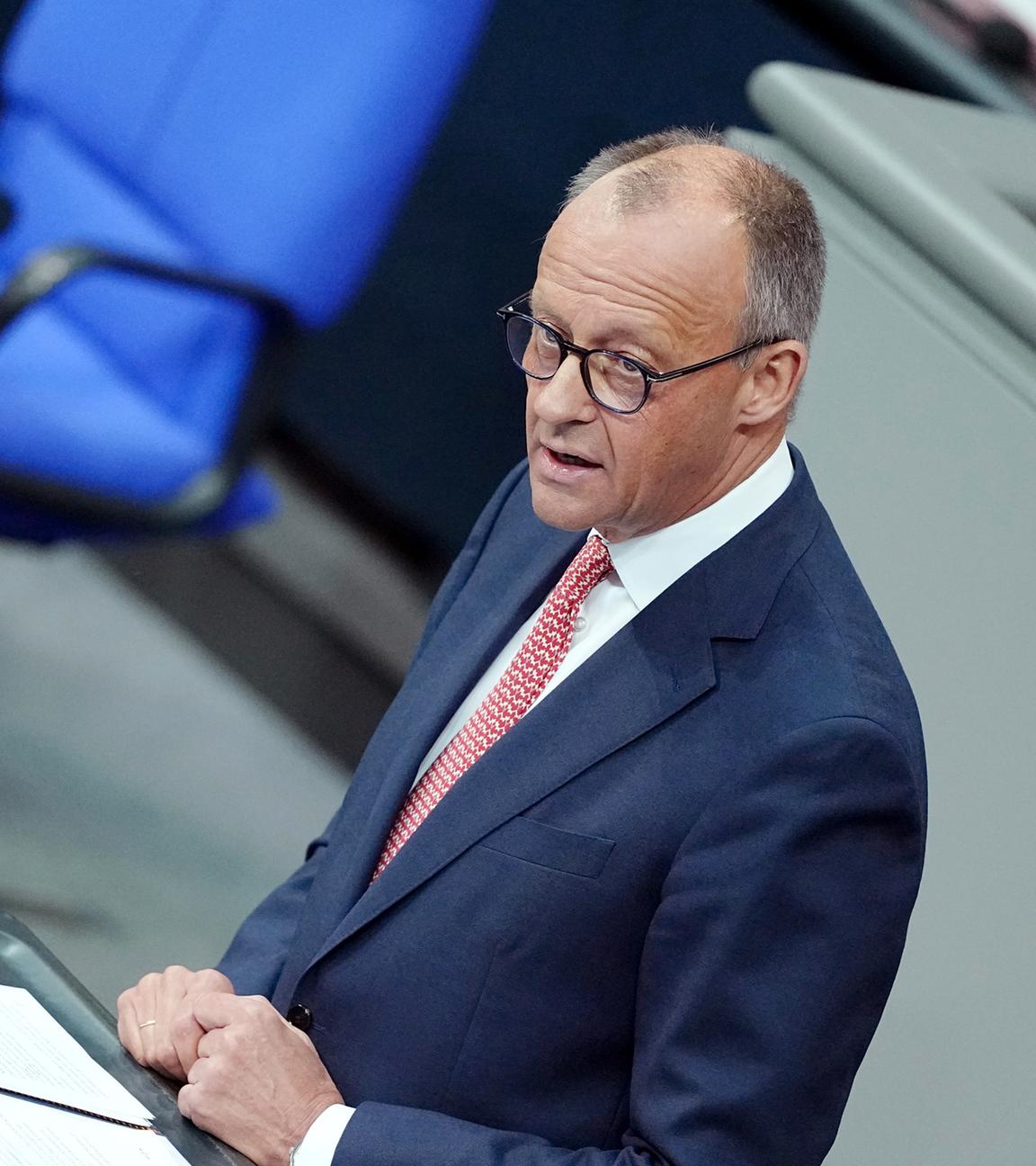 Generaldebatte im Bundestag - Friedrich Merz, aufgenommen am 09.07.2025
