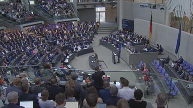 Der Plenarsaal im Bundestag