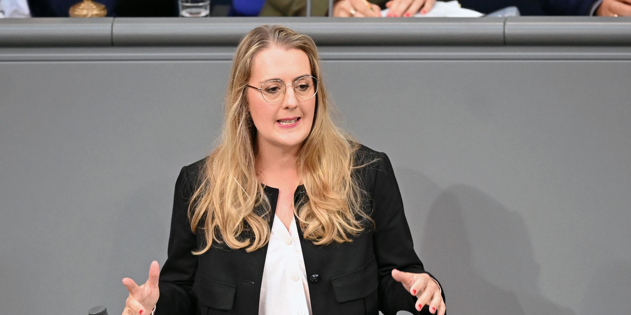 Generaldebatte im Bundestag - Katharina Dröge, aufgenommen am 09.07.2025