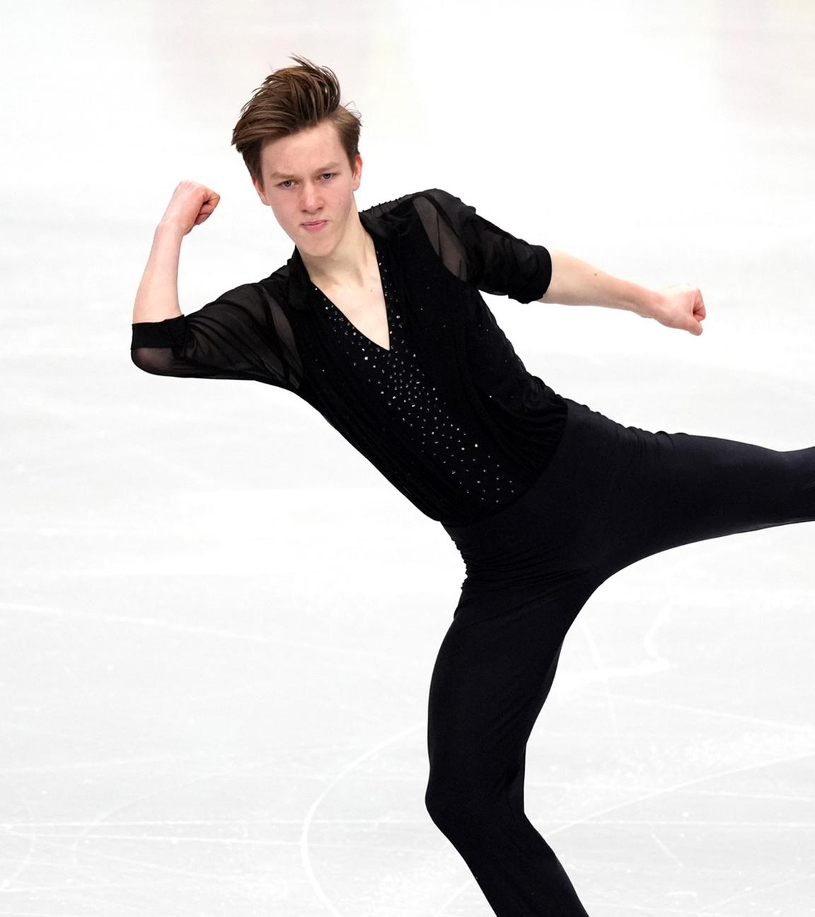 Genrikh Gartung aus Deutschland während der Europameisterschaften im Eiskunstlauf in Sheffield, Großbritannien. (Archiv)