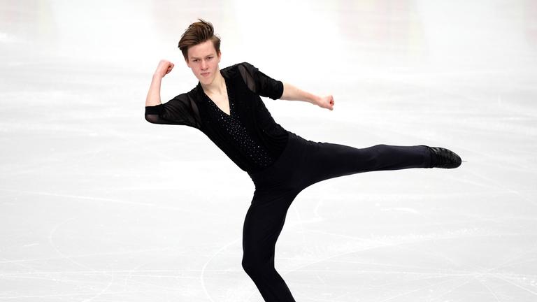 Genrikh Gartung aus Deutschland während der Europameisterschaften im Eiskunstlauf in Sheffield, Großbritannien. (Archiv)