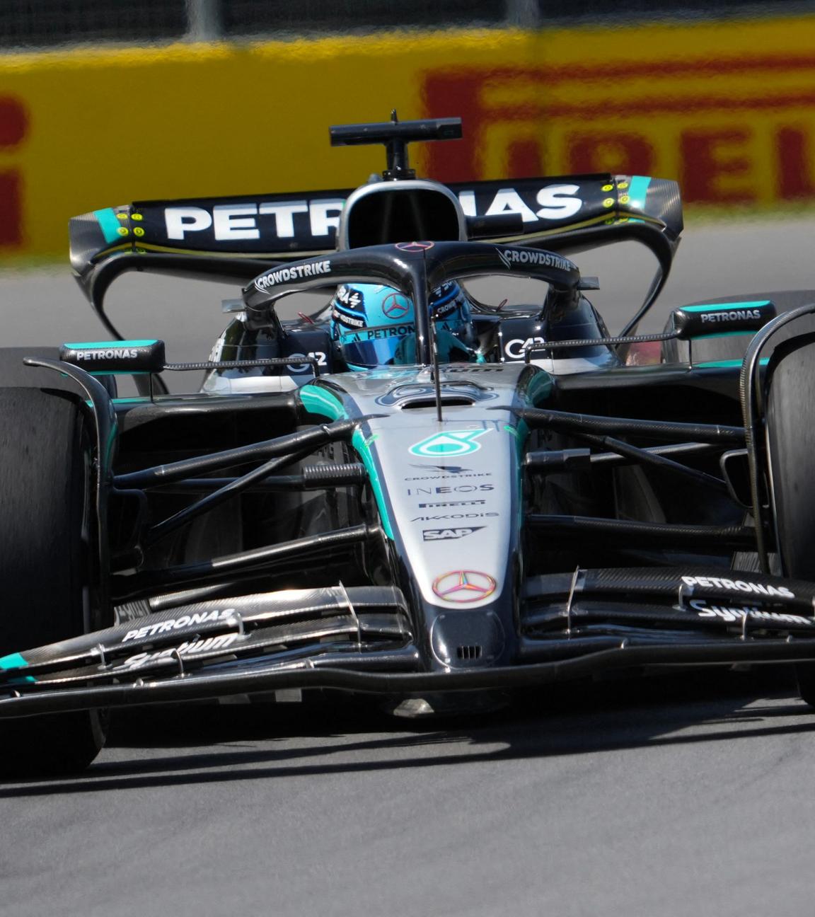 George Russell in Aktion beim Formel 1 Grand Prix in Kanada am 15.06.2025.