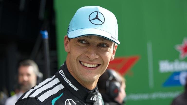 Formel-1-Pilot George Russell beim Grand-Prix der Niederlande am 21.08.2026 in Zandvoort.