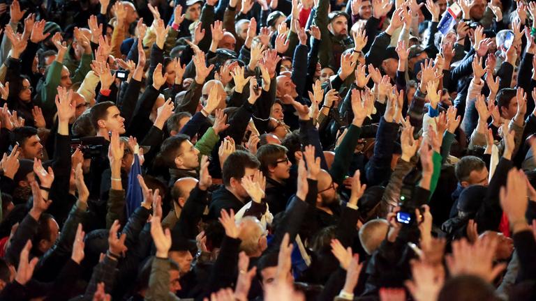 Nach der Parlamentswahl in Georgien - Proteste