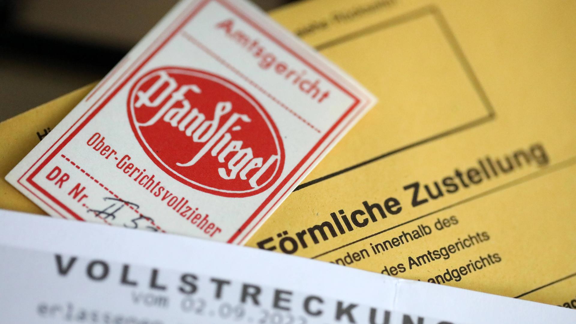 Vollstreckungsbescheid, Pfandsiegel eines Gerichtsvollziehers