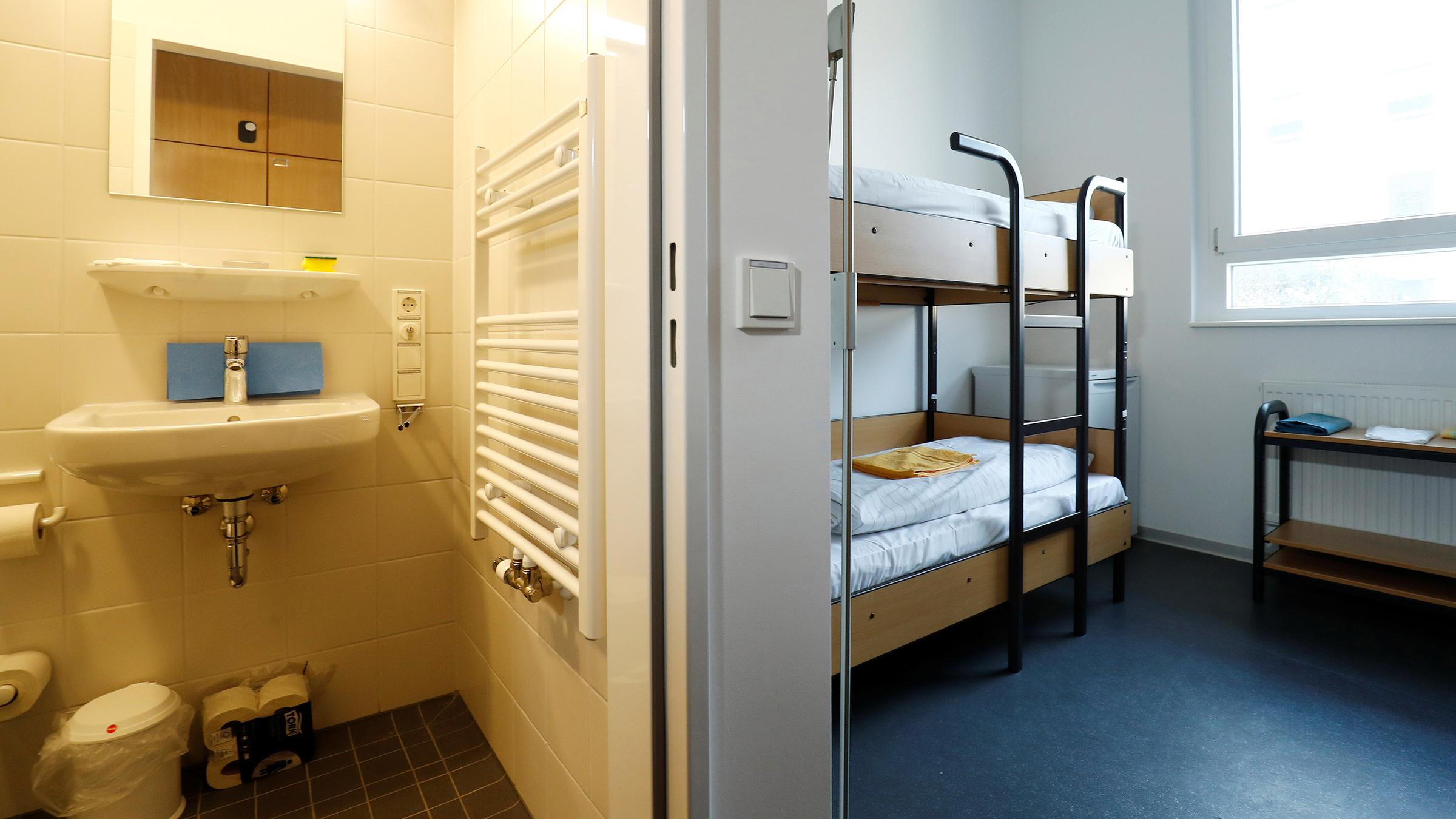 Quarantäneraum in der Südpfalz-Kaserne in Germersheim