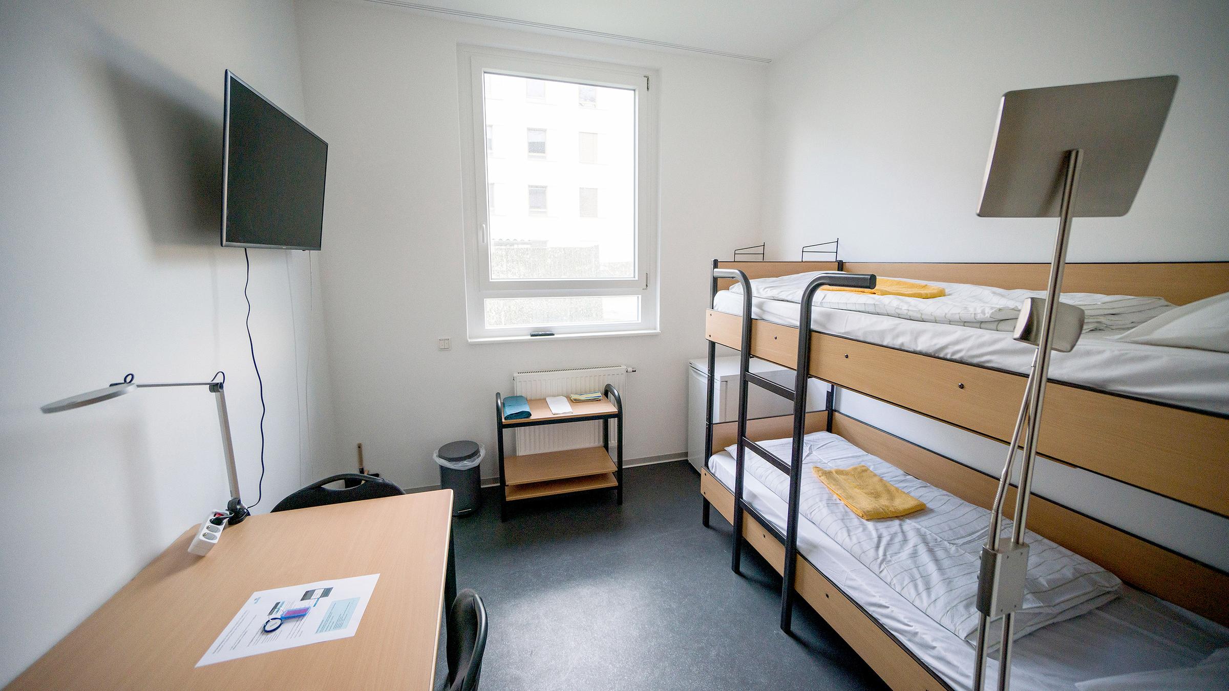 Etagenbett in der Südpfalz-Kaserne der Bundeswehr in Germersheim