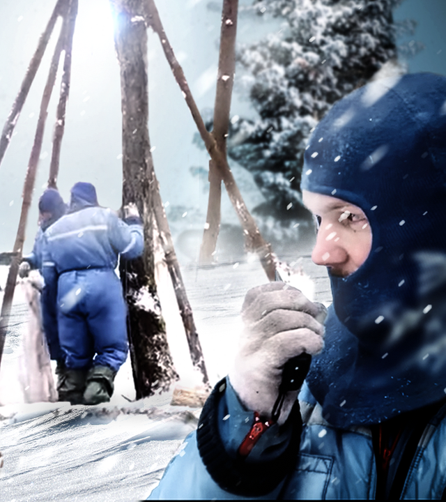 Alexander Gerst und Team beim Wintersurvival