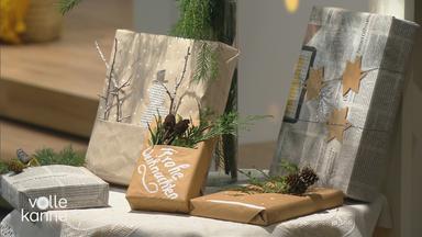Nachhaltig eingepackte Weihnachtsgeschenke