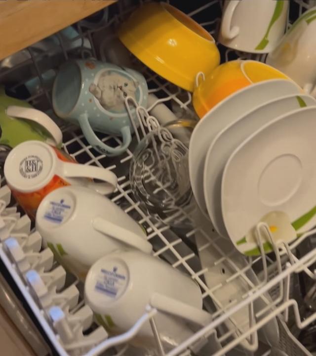 Eine eingeräumte Geschirrspülmaschine