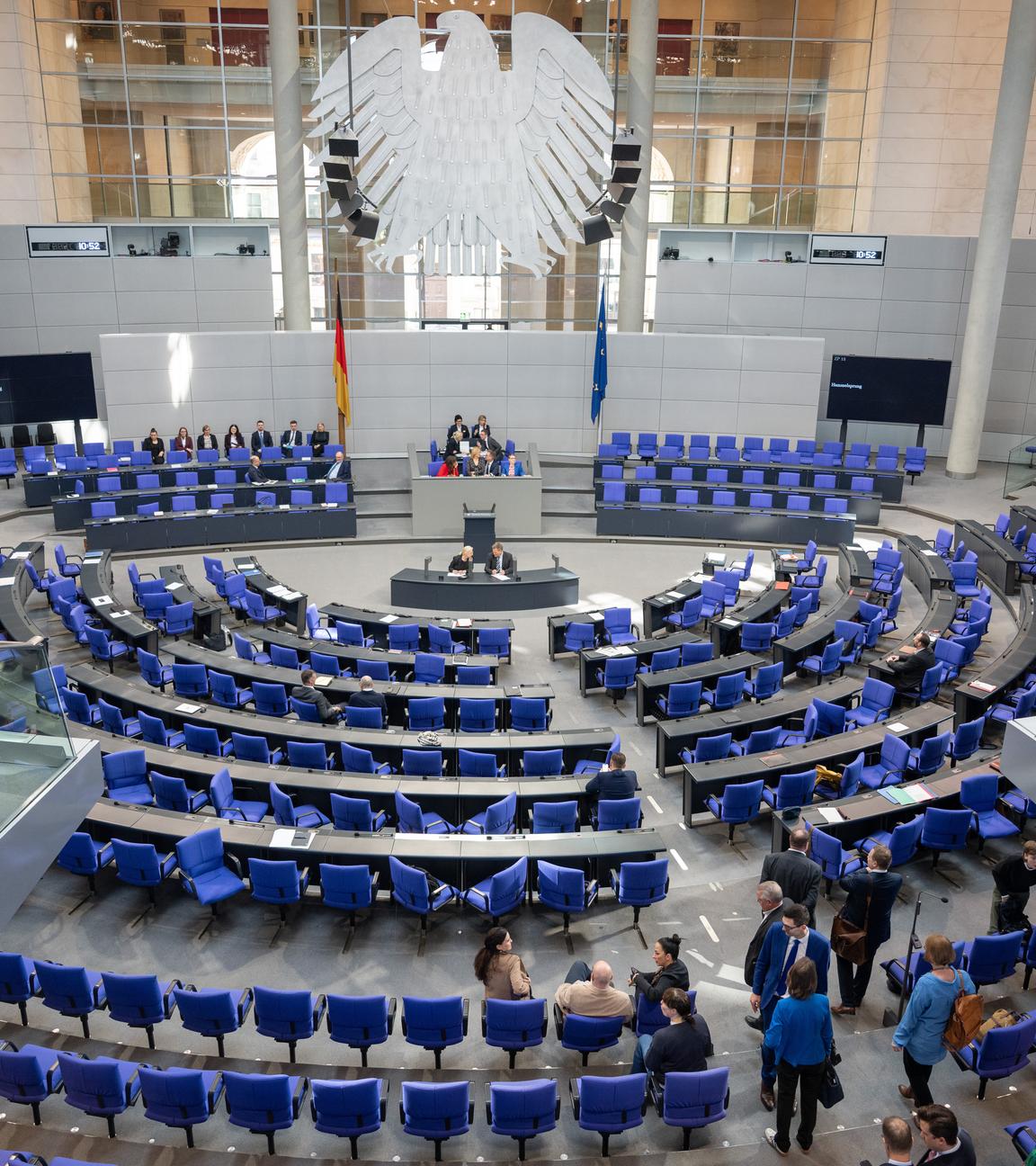 Plenarsaal des Bundestags.