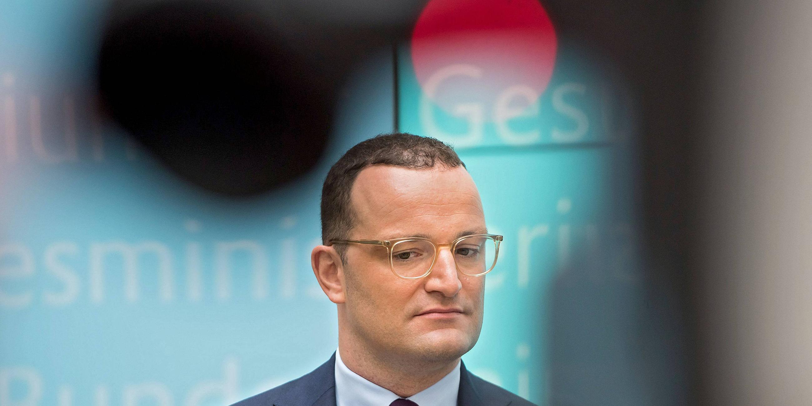 Gesundheitsminister Jens Spahn bei einer Pressekonferenz des Bundesgesundheitsministeriums