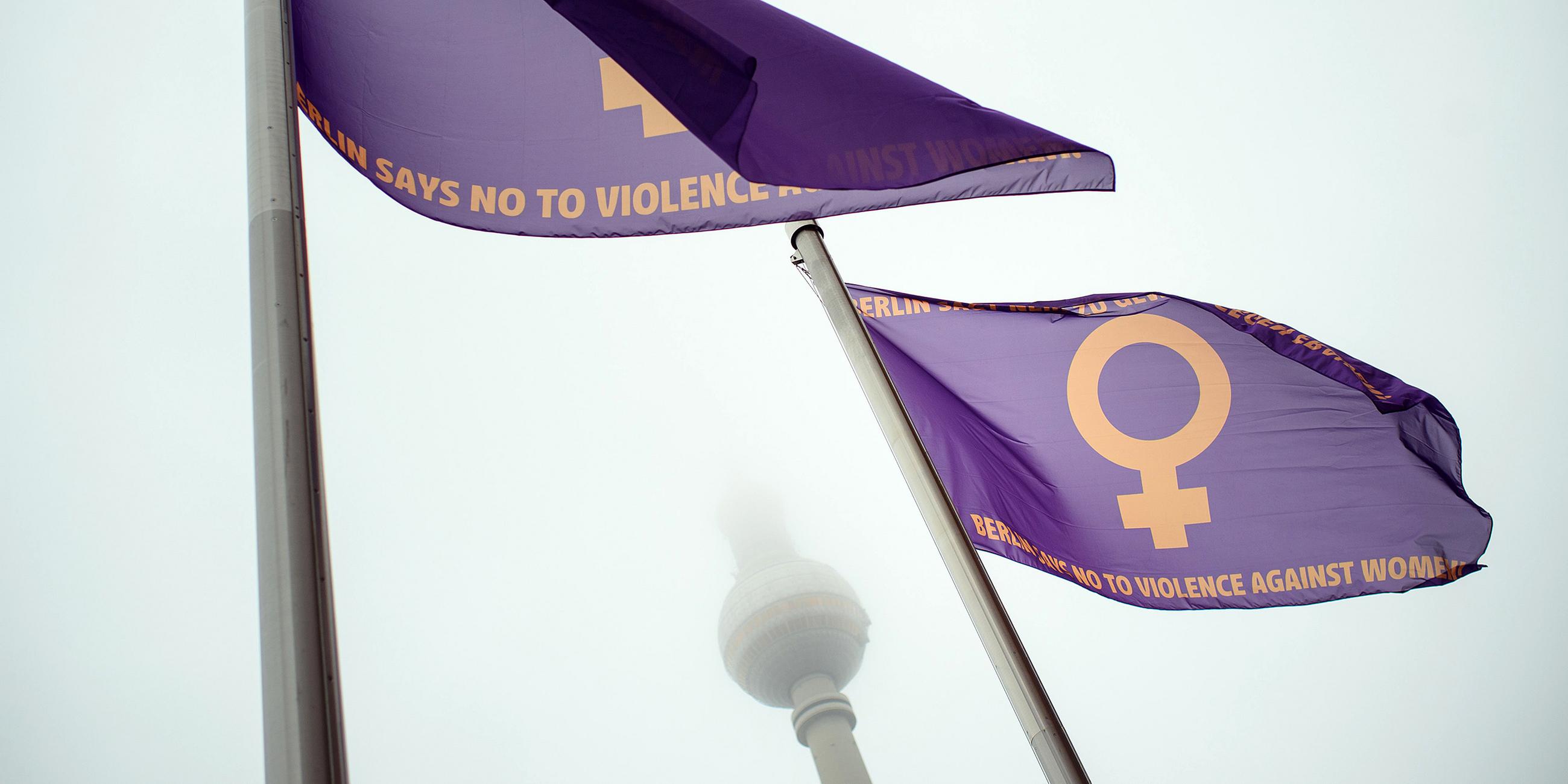 Kunstinstallation zum Thema "Gewalt gegen Frauen" in Berlin.