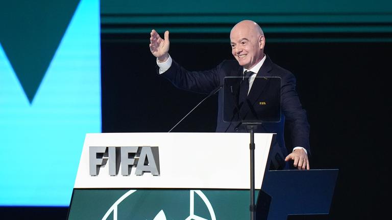 FIFA-Präsident Gianni Infantino spricht während des 76. FIFA-Kongresses am 30.04.2026.